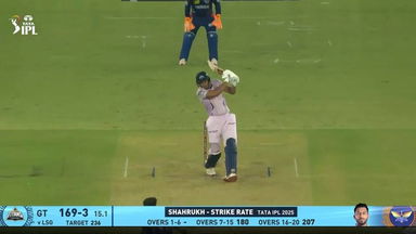 IPL 2025 M64: GT vs LSG - Shahrukh Khan Six