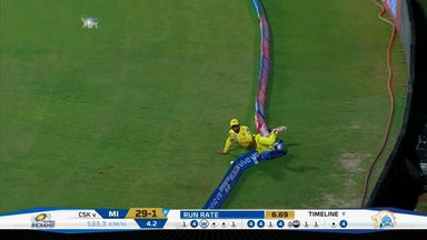 One, two, stumble, FOUR - Rayudu's effort goes in vain