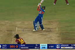 IND vs WI 2026, 4th T20I: Abhishek Sharma Six