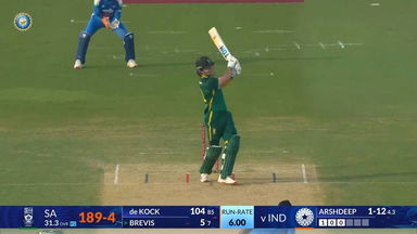 IND vs SA 2025, 3rd ODI: Dewald Brevis Six