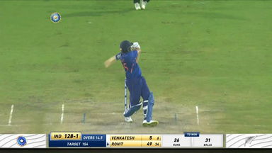 IND vs NZ 2021, 2ND T20I : Rohit Sharma Six