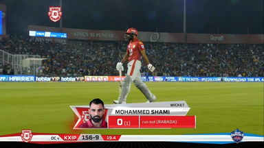 M13: KXIP vs DC – Mohammed Shami Wicket