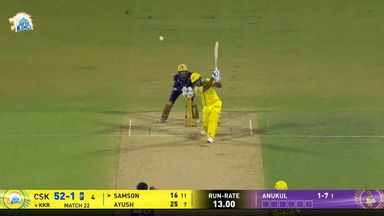 IPL 2026 M22: CSK vs KKR - Sanju Samson Six