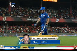 M07: RCB vs MI – Mitchell McClenaghan Wicket