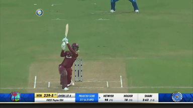 IND vs WI 2018, 1st ODI: Shimron Hetmyer Six