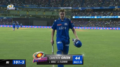 M42: MI vs RR – Cameron Green Wicket