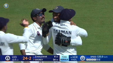 Ranji Trophy 2025 Final, Vidarbha vs Kerala: Vidarbha 1st Innings Fall of Wickets