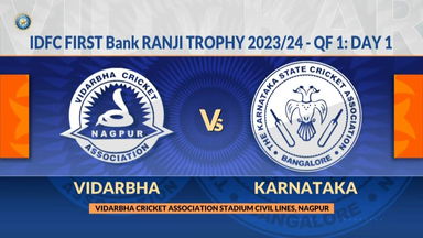 Ranji Trophy 2023/24, Vidarbha vs Karnataka, QF 1, Day 1: Match Highlights