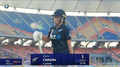IND-W vs NZ-W 2024, 2nd ODI: Eden Carson Wicket