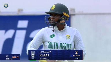 IND-W vs SA-W 2024, 1st Test: Masabata Klaas Wicket