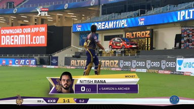 M54: KKR vs RR – Nitish Rana Wicket