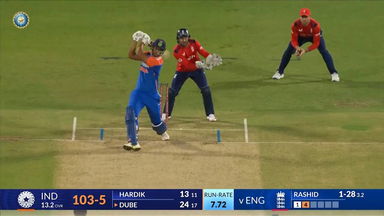 IND vs ENG 2025, 4th T20I: Shivam Dube Six
