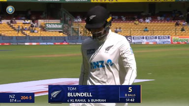 IND vs NZ 2024, 1ST Test: Tom Blundell Wicket