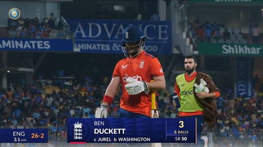 IND vs ENG 2025, 2nd T20I: Ben Duckett Wicket