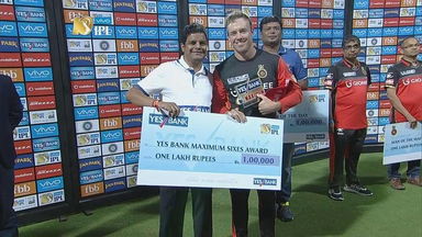 M17: RCB vs RPS  – YES Bank Maximum Sixes – AB de Villiers
