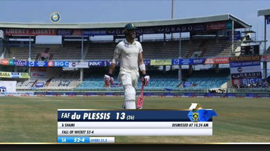 IND vs SA 2019, 1st Test, Day 5: Faf du Plessis Wicket