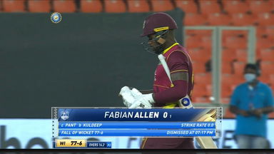 IND vs WI 2022, 3RD ODI: Fabian Allen Wicket