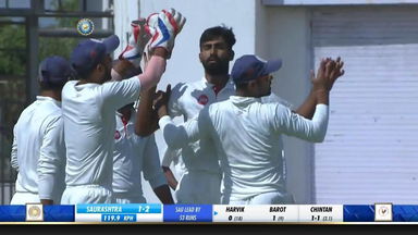 Ranji Trophy 2019-20: Gujarat  vs Saurashtra, SF1 - Fall of wickets, Saurashtra 2nd Innings