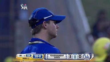 M37: CSK vs RR –  Dwayne Smith Six