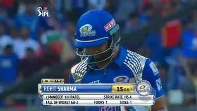 M46: MI vs RCB – Rohit Sharma Wicket
