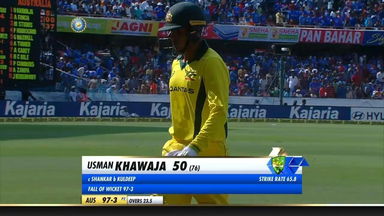 IND vs AUS 2019, 1st ODI: Usman Khawaja Wicket