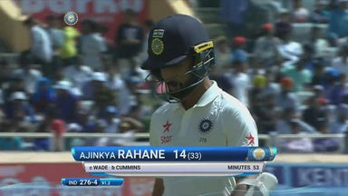 IND vs AUS 2017 - 3rd Test day 3 : Ajinkya Rahane Wicket