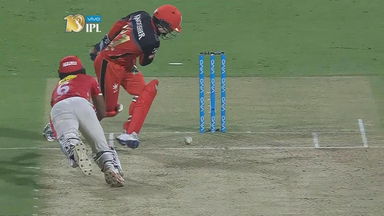Swing and a miss and a miss behind the stumps