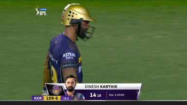 M25: DC vs KKR – Dinesh Karthik Wicket