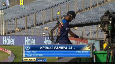 IND vs ENG 2021, 3RD ODI : Krunal Pandya Wicket
