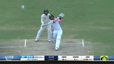 IND vs SA 2019, 3rd Test, Day 2: Umesh Yadav Six