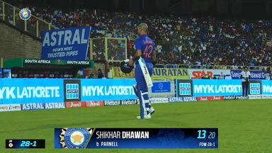 IND vs SA 2022, 2ND ODI: Shikhar Dhawan  Wicket