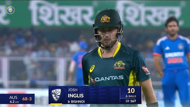 IND vs AUS 2023-24, 3RD T20I: Josh Inglis Wicket