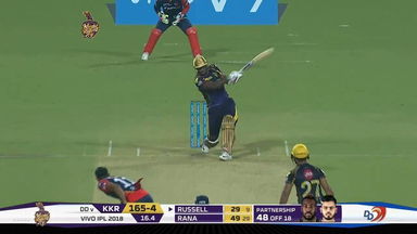 M13: KKR vs DD – Andre Russell Six