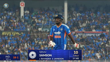 IND vs NZ 2026, 1st T20I: Sanju Samson Wicket