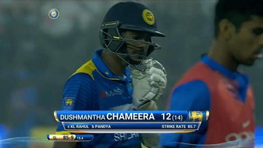 IND vs SL 2017, 1st T20I: Dushmantha Chameera Wicket
