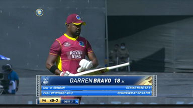 IND vs WI 2022, 1ST ODI: Darren Bravo Wicket