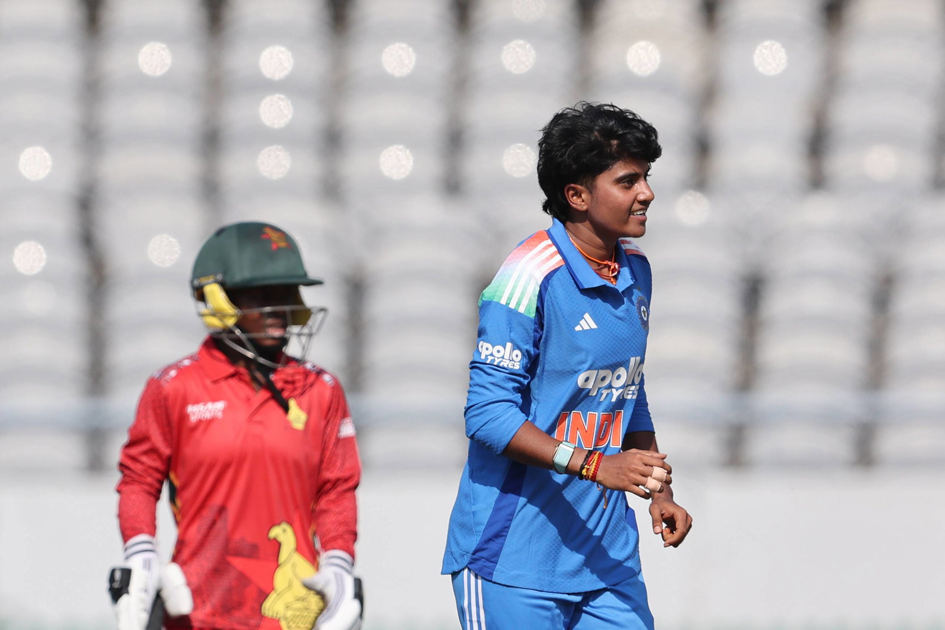 Sree Charani's two wickets in quick succession