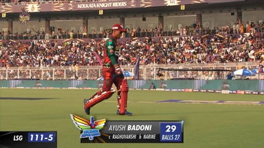 M28: KKR vs LSG – Ayush Badoni Wicket