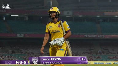Wicket: Match 7, UP Warriorz vs Delhi Capitals, WPL 2026: Chloe Tryon Wicket