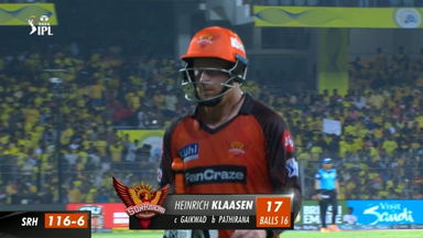 M29: CSK vs SRH – Heinrich Klaasen Wicket