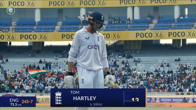 IND vs ENG 2024, 4TH Test: Tom Hartley Wicket
