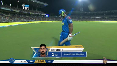 M49: KKR vs RR – Ish Sodhi Wicket