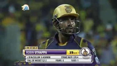 M28: CSK vs KKR – Robin Uthappa Wicket