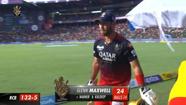 M20: RCB vs DC –  Glenn Maxwell  Wicket