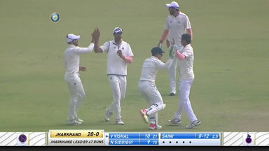 Ranji Trophy 2021-22, Delhi v Jharkhand: Jharkhand 2nd Innings Fall of Wickets