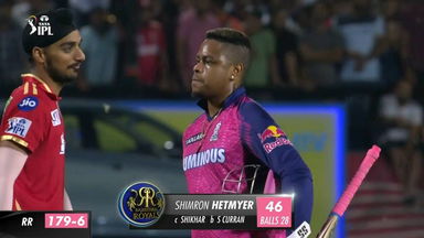 M66: PBKS vs RR – Shimron Hetmyer Wicket