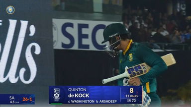 IND vs SA 2025, 2nd ODI: Quinton De Kock Wicket
