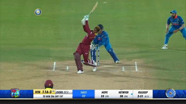 IND vs WI 2018, 2nd ODI: Shimron Hetmyer Six
