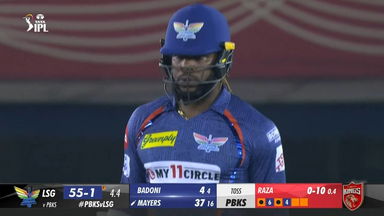 17-run over: Mayers takes the attack to Raza