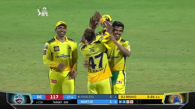 M55: CSK vs DC – Khaleel Ahmed Wicket
